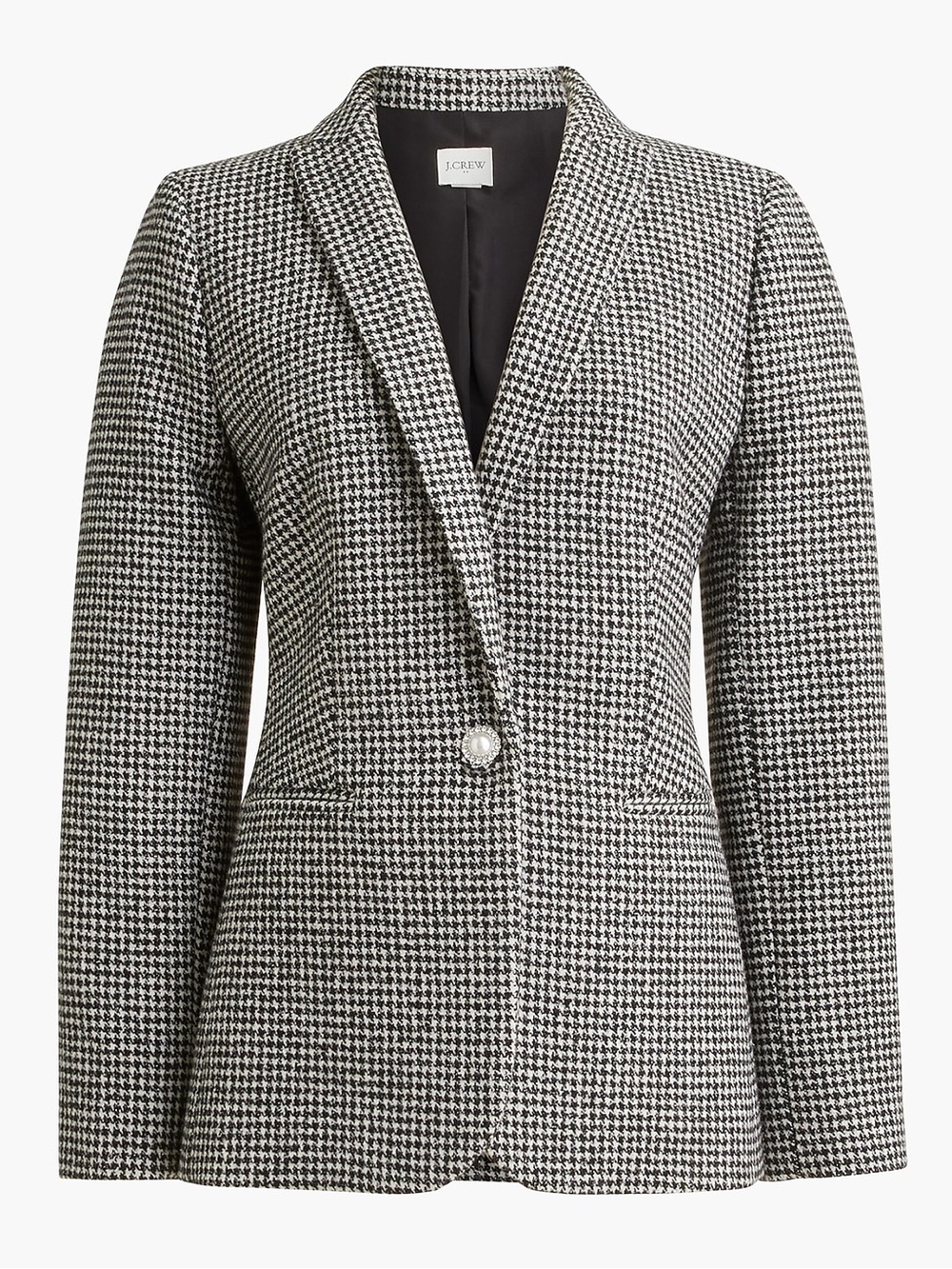 J. Crew Factory Sparkle houndstooth one-button blazer